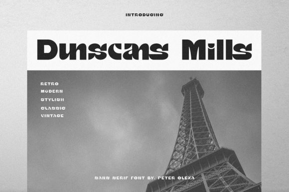 Dunscans Mills: The Bold Display Typeface for Modern Editorial Design