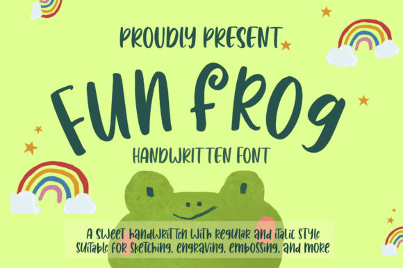 Fun Frog Font for Handmade and Commercial Projects
