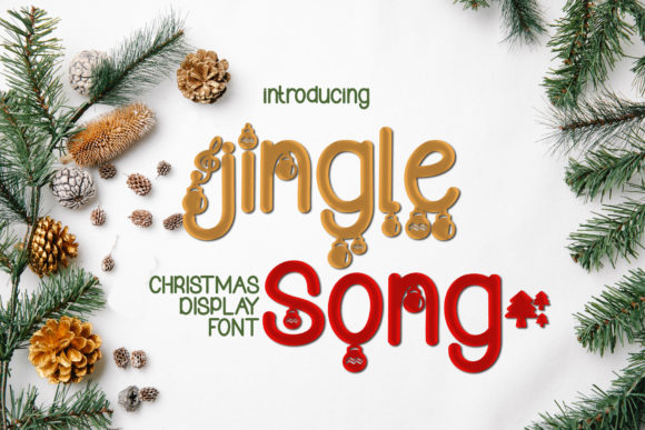 Jingle Song: A Festive Display Font for Digital Projects