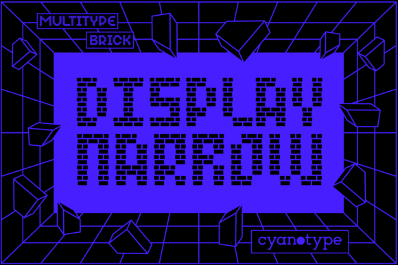 MultiType Brick Display Narrow: The Pixelated Typeface for Modern Digital Layouts
