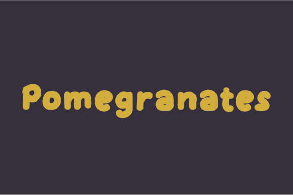 Pomegranates Font for Editorial Design