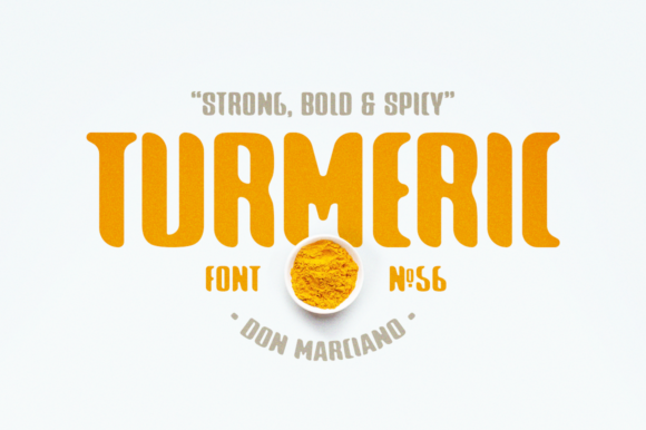 Turmeric Spicy: A Bold Display Font for Strong Brand Identity